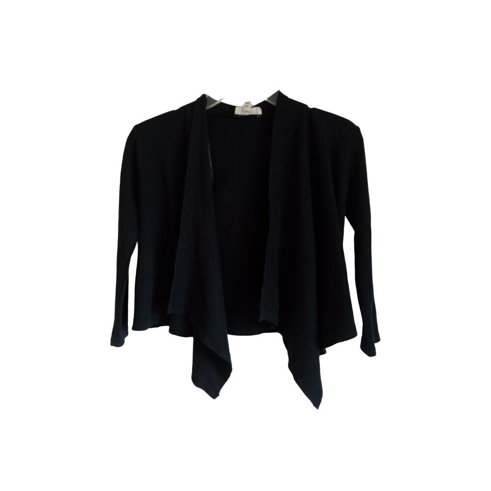 Jessica Simpson open front black layered cardigan
